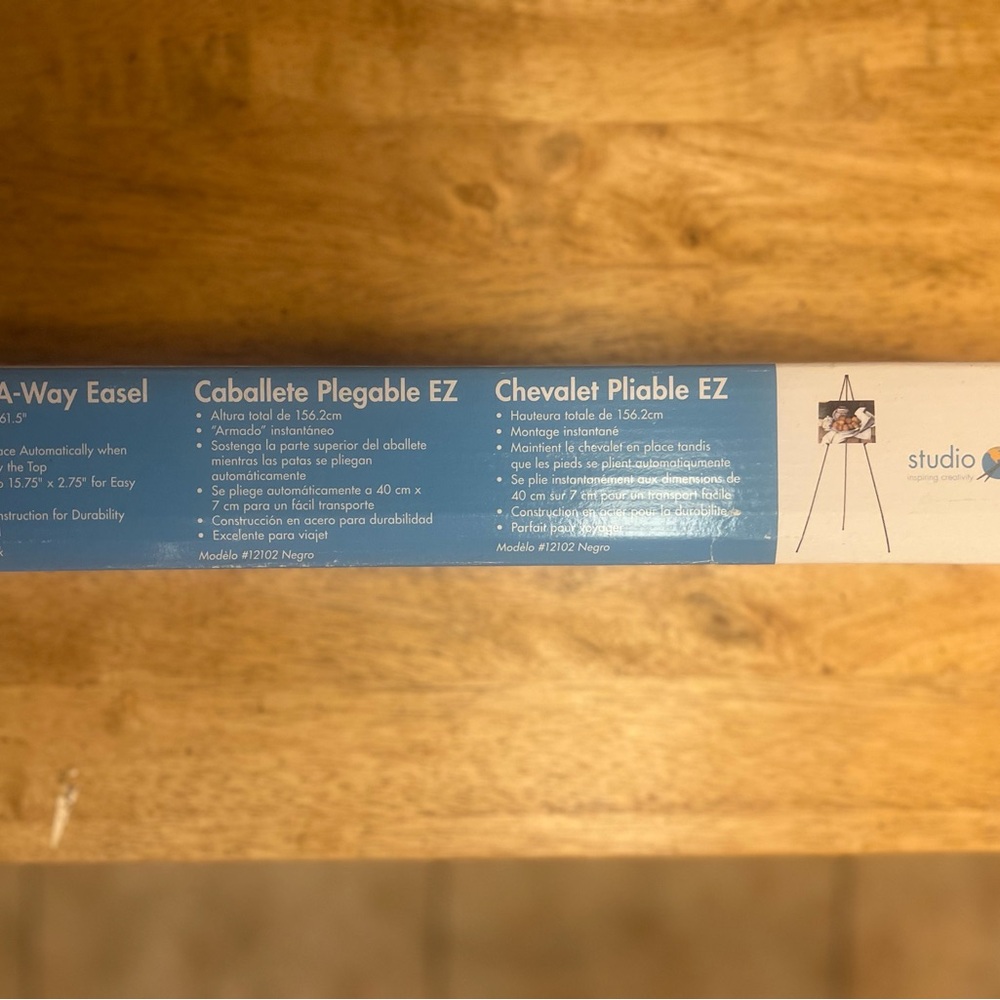 Studio Design E-Z Tabletop Display Easel with Instant Set Up Black